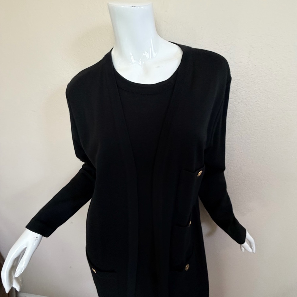 Vintage Liz Claiborne Black Long Sleeve Dress - Picture 7 of 9